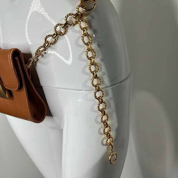Americana by Sharif Leather Large Link Chain Belt Crossbody Bag - Picture 4 of 15